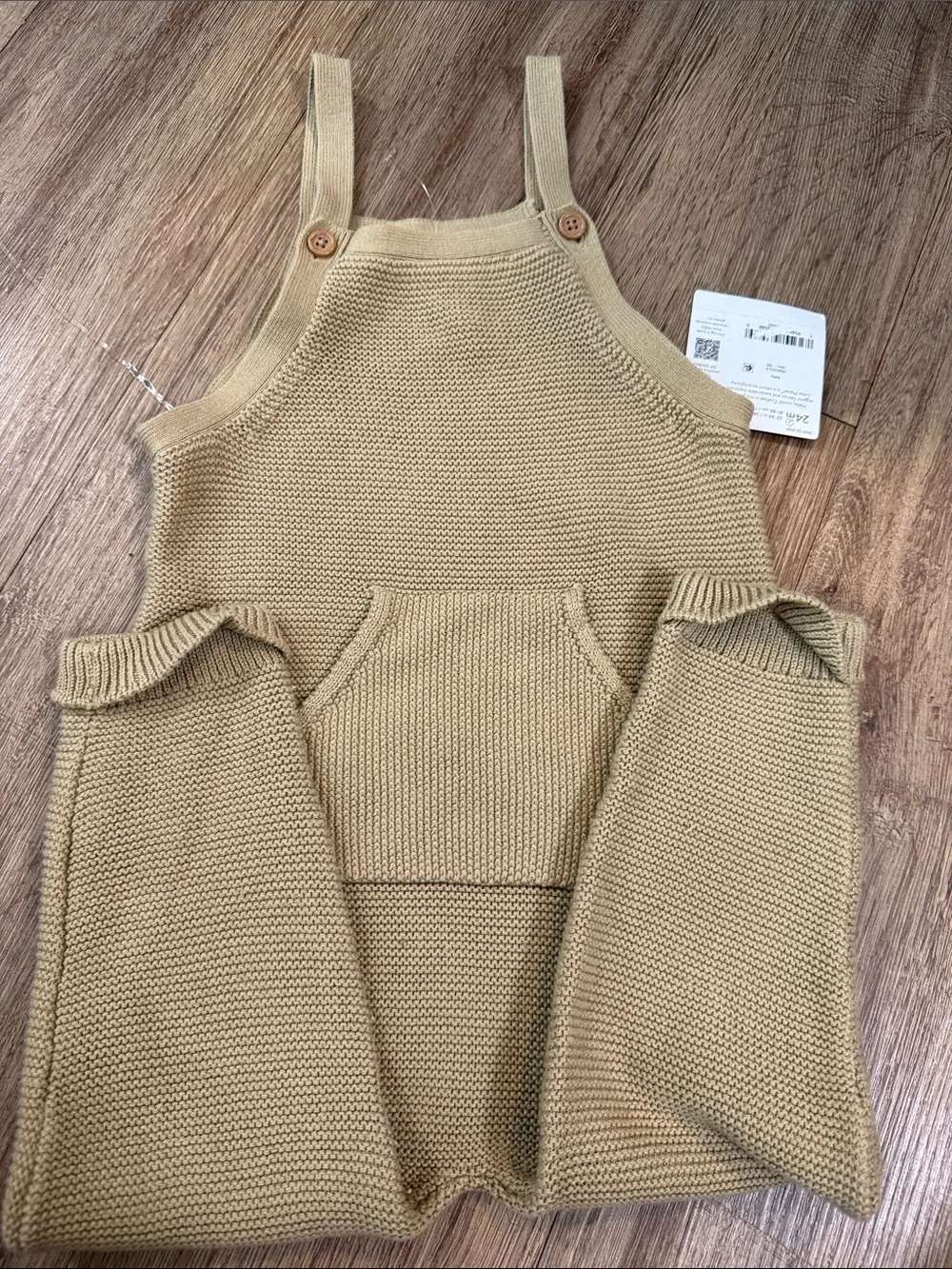 Organic Little Planet Cream Knit Strap Romper 24 months